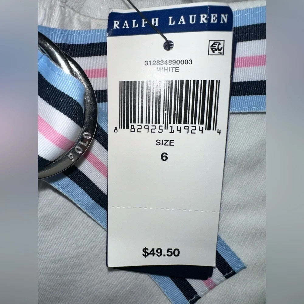 ⭐️NWT⭐️ Ralph Lauren's Girls Chino Shorts With Belt. Size 6